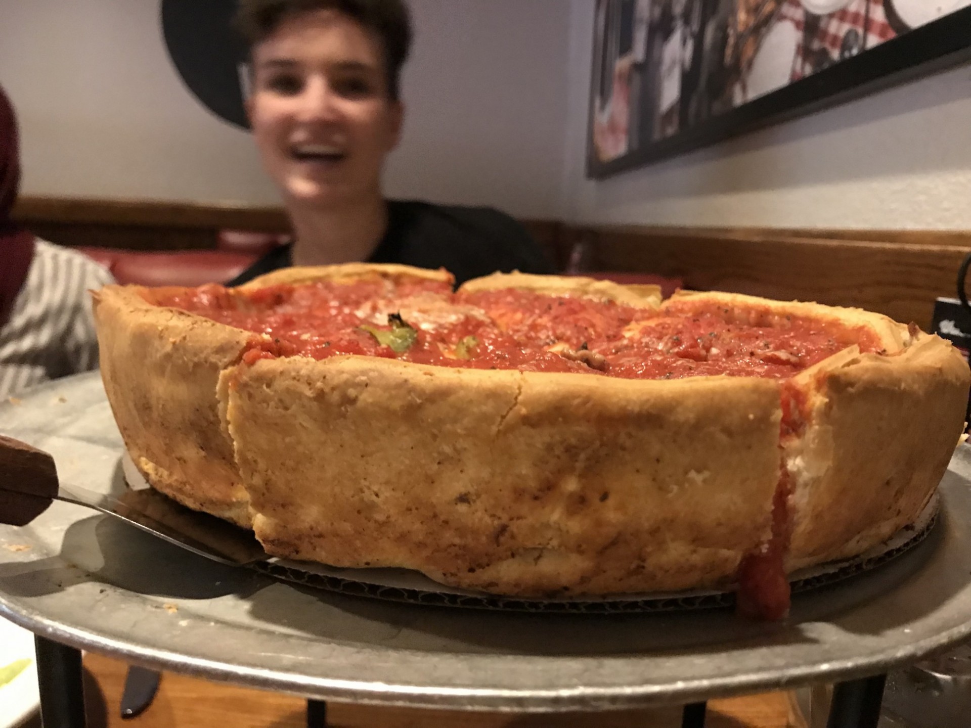 CV & deep dish delicious pizza